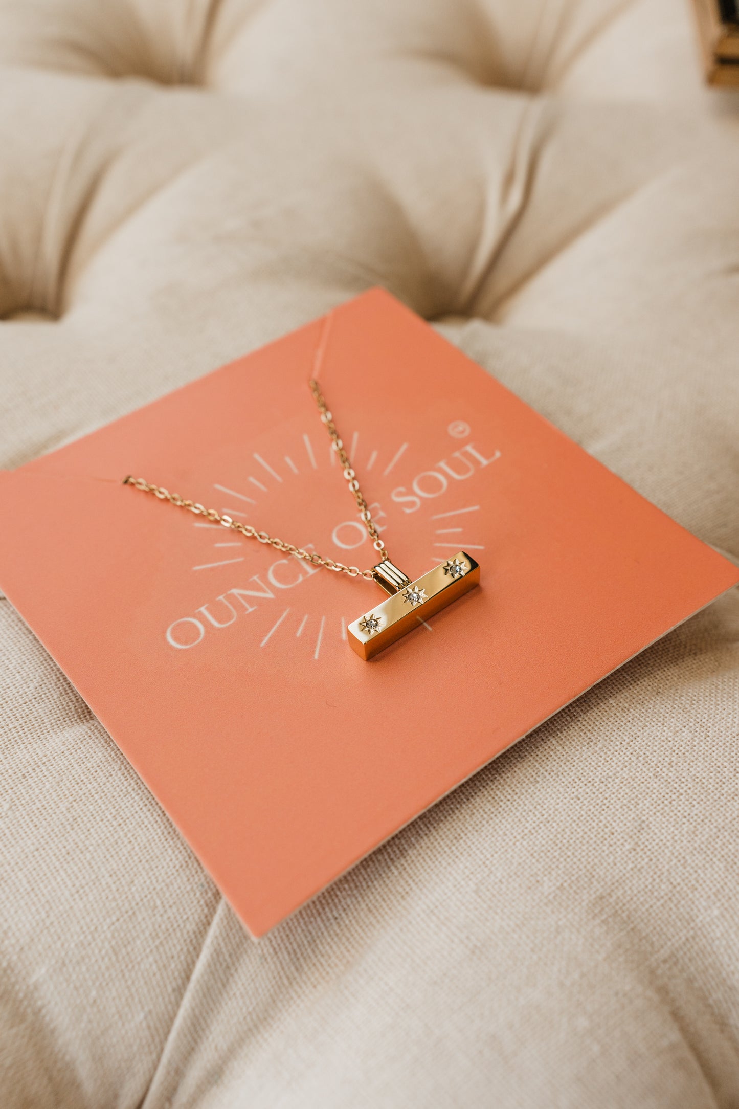 Sun Crystal Bar Necklace