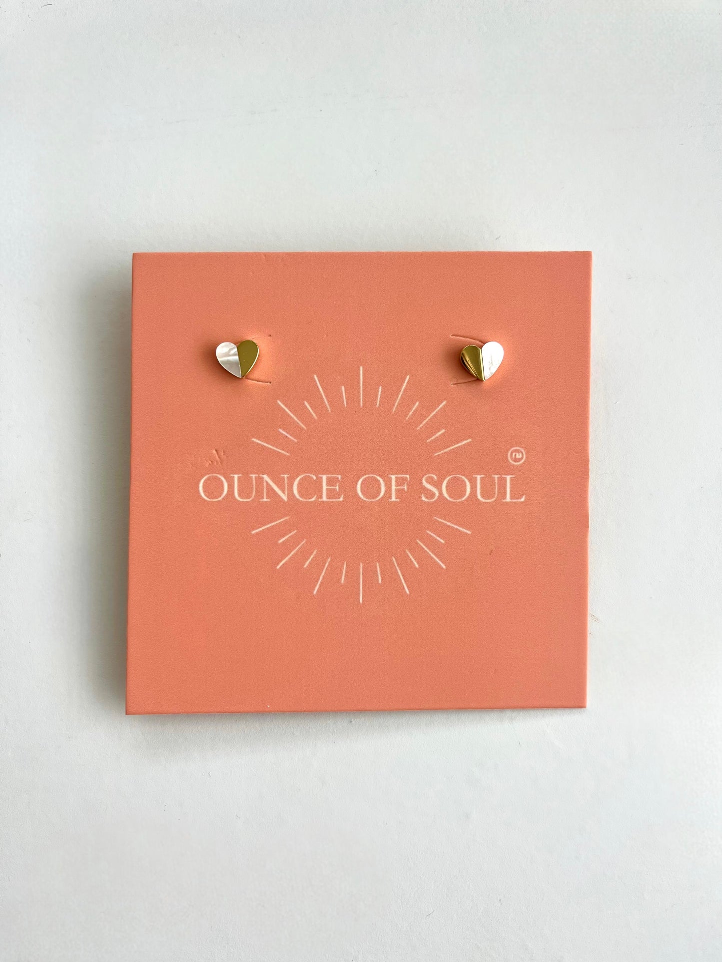 Mother of Pearl Heart Earrings