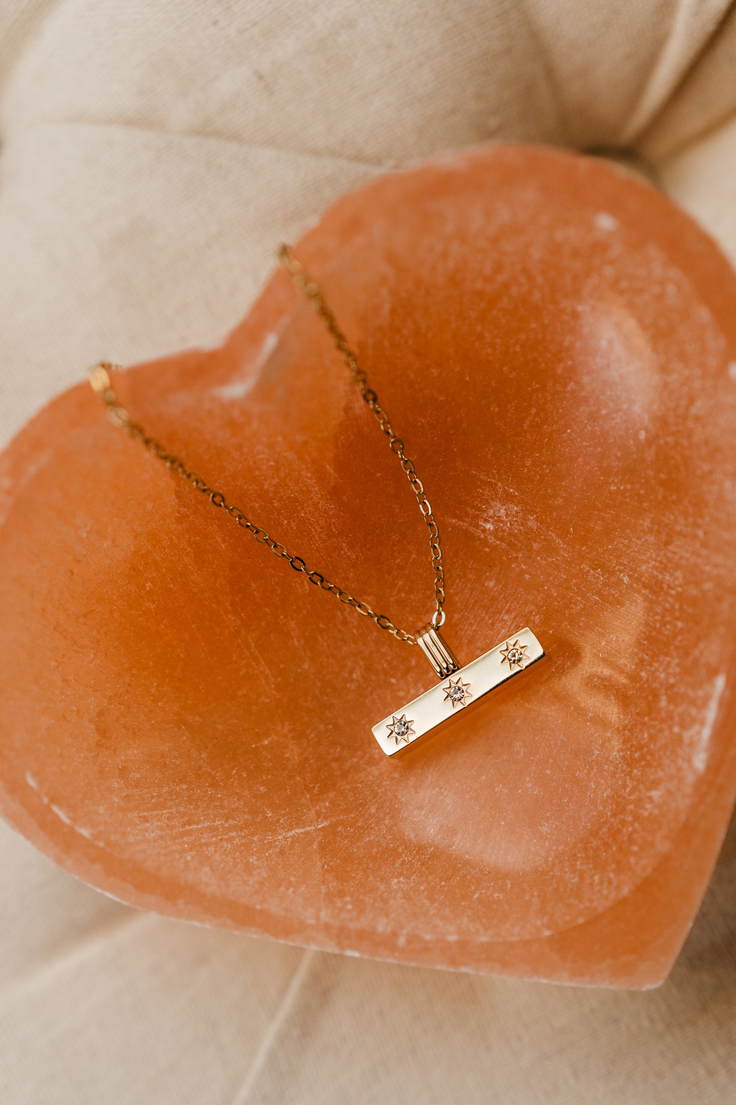 Sun Crystal Bar Necklace