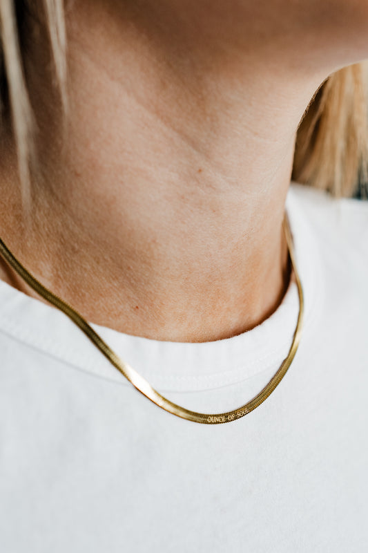 Ounce of Soul Herringbone Necklace