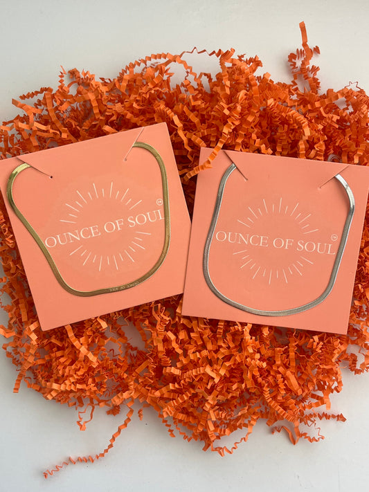 Ounce of Soul Herringbone Necklace
