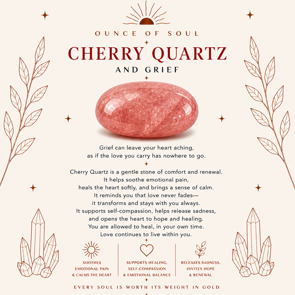 Heart Healing Cherry Quartz Bracelet