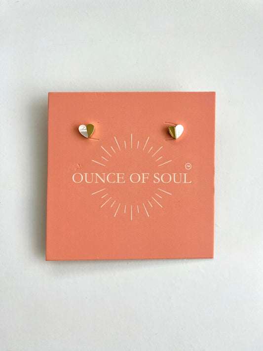 Mother of Pearl Heart Earrings